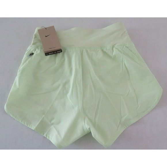 Nike CZ9580 303 Women's Sz XS Lime Ice Eclipse High Waist Running Shorts - Picture 2 of 7
